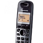 Telefon Panasonic KX-TG2511PDM, display LCD, memorie 50 numere, 5 melodii, Gri