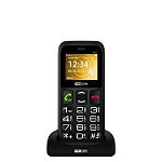 Telefon Mobil MaxCom Comfort MM426, Buton SOS, 2G, Dual SIM (Negru), Maxcom