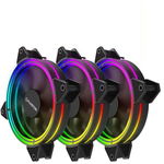 Floston Ventilator Halo RGB Rainbow Three Fan Pack