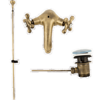 Baterie bideu Ferro Classic 8011.46, monocomanda, bronz antichizat, Ferro