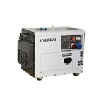 Generator de curent trifazat cu motor diesel Hyundai DHY8600SE-T, Insonorizat,12CP, 498CMC, 12L, Hyundai