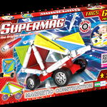 Supermag Set de constructie masini cu piese magnetice Supermag, 65 piese SPM0182, Supermag