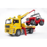Tow truck with cross country vehicle MAN TGA, BRUDER