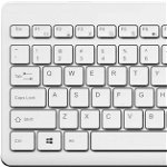 Set tastatura cu mouse optic fara fir, HP, Alb
