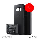 Husa de protectie Samsung cu tastatura QWERTY pentru G955 Galaxy S8 Plus, Black