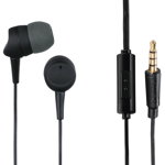 Casti Telefon Kooky In-Ear Microphone Cable Kink Protection Negru, Hama