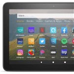 Tableta Amazon Fire HD 8 (2020), Procesor MediaTek MT8168 Quad Core 2.0GHz, Ecran IPS LCD 8inch, 2GB RAM, 32GB Flash, 2MP, Wi-Fi, Bluetooth, Android (Negru), Amazon