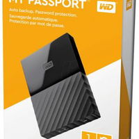 HDD Extern WD My Passport, 1TB, 2.5", Negru, USB 3.0