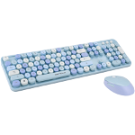 Kit wireless tastatura + mouse Serioux Retro, albastru, SERIOUX