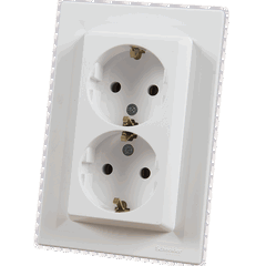 Priza simpla, Schneider Electric, Asfora EPH9900121, incastrata, rama alba inclusa
