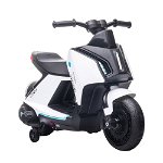 HOMCOM Motocicletă Electrică Albă pentru Copii, Vehicul cu Baterie 6V, Ideal pentru Vârsta de 3-5 Ani | Aosom Romania, HOMCOM