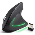 Mouse Vertical EM133 6D Wireless Iluminare LED RGB Negru, Esperanza