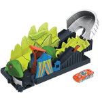 Pista de masini Hot Wheels by Mattel Toxic Dino coaster attack cu masinuta, Hot Wheels