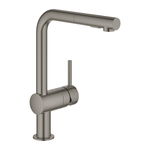 Baterie chiuveta bucatarie cu dus extractibil Grohe Minta antracit periat Hard Graphite, Grohe