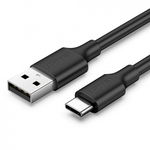 Cablu De Date Si Alimentare Fast Charging Data Cable Pentru Smartphone USB La USB Type-C 3A Nickel Plating PVC 1.5m Negru, UGREEN