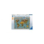 Puzzle Harta Lumii Fluturi, 500 Piese, Ravensburger