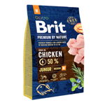 Brit Premium By Nature, Junior Medium Breed, M, Pui, hrană uscată câini junior, 3kg, Brit