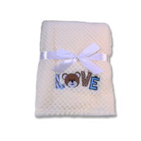 Patura pentru bebelusi Cangaroo Freya 110x80cm Alba, Cangaroo