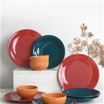Set de cină din ceramică, Multicolor, 26x3.7x26 cm, Keramika