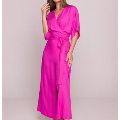 Rochie petrecuta maxi cu curea in talie - - Lila, Stylove