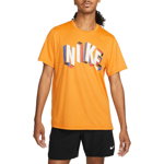 Nike, Tricou cu imprimeu logo si Dri-Fit, pentru fitness Pro, Oranj, XL
