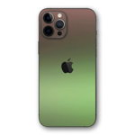Set Folii Skin Acoperire 360 Compatibile cu Apple iPhone 12 Pro Max (2 Buc) - Wraps Skin Chameleon Avocado Metallic