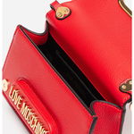 Love Moschino, Geanta crossbody de piele ecologica cu logo, Rosu