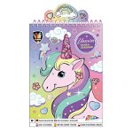 Carte de colorat A4 Unicorn cu stickere Grafix GR150052