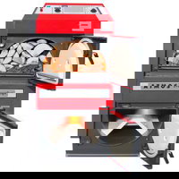 Cazan termic pe lemne, carbune, brichete Atmos DC50S, 48 kW, cu gazeificare, din otel, tiraj natural, cu exhaustor de fum