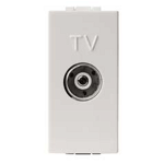 TV OUTLET\nFEMALE WHITE TERMINATED 75 OHM, Scame
