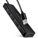 Hub Extern HUE-C1A 4x USB 3.2 Gen 1 USB-C Cablu USB Type-A 0.2M Negru, AXAGON