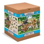 Puzzle din lemn, Cresa animalelor, 200 piese