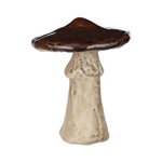 Decoratiune ceramica ciuperca, DecoDepot, maro, 10.5x8cm
