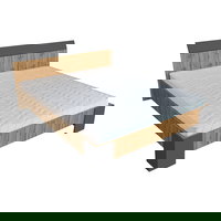 Pat Pedro, 200 x 160 cm, saltea spuma inclusa, Stejar Wotan/Antracit, haaus