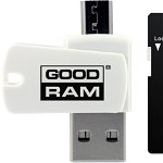 Card de memorie Goodram, class10 16 GB, Cititor Card MicroUSB, Negru/Alb, GoodRam