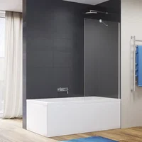 Paravan de cada SanSwiss Easy crom 80x150 cm sticla securizata 6 mm, SanSwiss