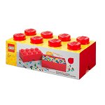 Cutie depozitare Lego, cu 8 pini, Rosu, LEGO®