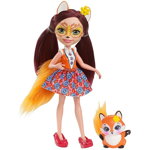 Papusa Enchantimals by Mattel Felicity Fox cu figurina, Enchantimals
