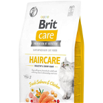 Brit Care Haircare Healthy & Shiny Coat, Somon și Pui, hrană uscată fară cereale pisici, piele și blană, 2kg, Brit Care