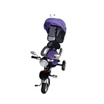 Tricicleta copii Go Kart Simple 8-36 luni, roti plastic, suport picioare, maner parental, suport bidon apa, cosulet jucarii, mov, Go Kart 
