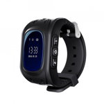 Ceas Smartwatch Pentru Copii Q50 cu Functie Telefon, Localizare GPS, Pedometru, SOS – Negru, 