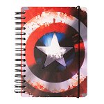 Notebook cu Sina A5 Hard Cover Bullet Journal Marvel Captain America