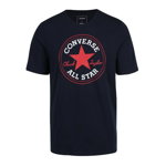 Tricou albastru inchis cu print logo Converse Core