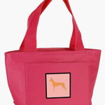 Caroline`s Treasures Carolines Comori BB3588PK-8808 Faraon Hound Checkerboard Pink Lunch Bag Roz, 