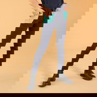 Pantalon Echitaţie 120 Bleumarin/Roz Fete