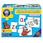 Joc educativ - puzzle in limba engleza Invata alfabetul prin asociere ALPHABET MATCH, Orchard Toys, 4-5 ani +, Orchard Toys