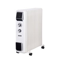 Calorifer electric cu ulei Zass ZR 13 E, 2600 W, 13 elementi, termostat reglabil, protectie la supraincalzire, Zass
