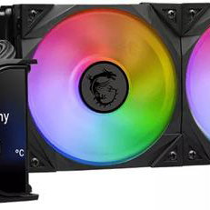 Cooler CPU MSI MPG CORELIQUID D240, iluminare ARGB, 2x 120mm, PWM (Negru), MSI