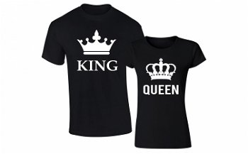 Set de tricouri pentru cupluri King/Queen., Zoom Fashion Store