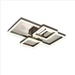 Lustra LED RFAN, Model F2341, cu Telecomanda, 3 Tipuri de Lumina, Intensitate Reglabila, 160W, Maro